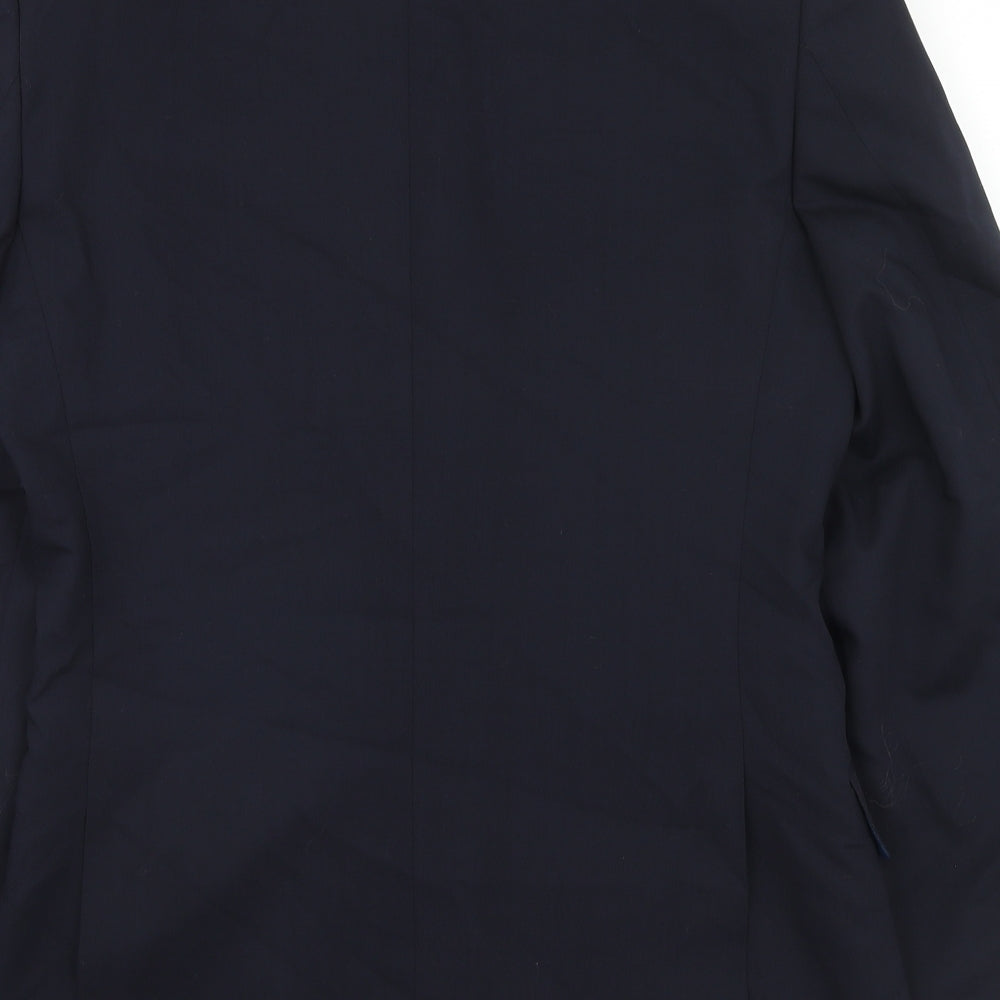 Marks and Spencer Mens Blue Wool Jacket Blazer Size 36