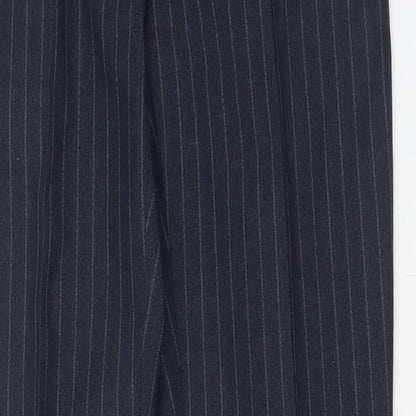 NEXT Mens Blue Striped Polyester Dress Pants Trousers Size 30 in L33 in Regular Zip