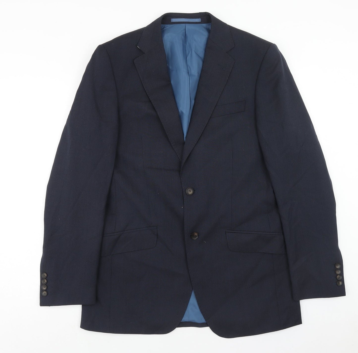 Mens UK Size 38 Marks and Spencer Regular Blue Suit Jacket