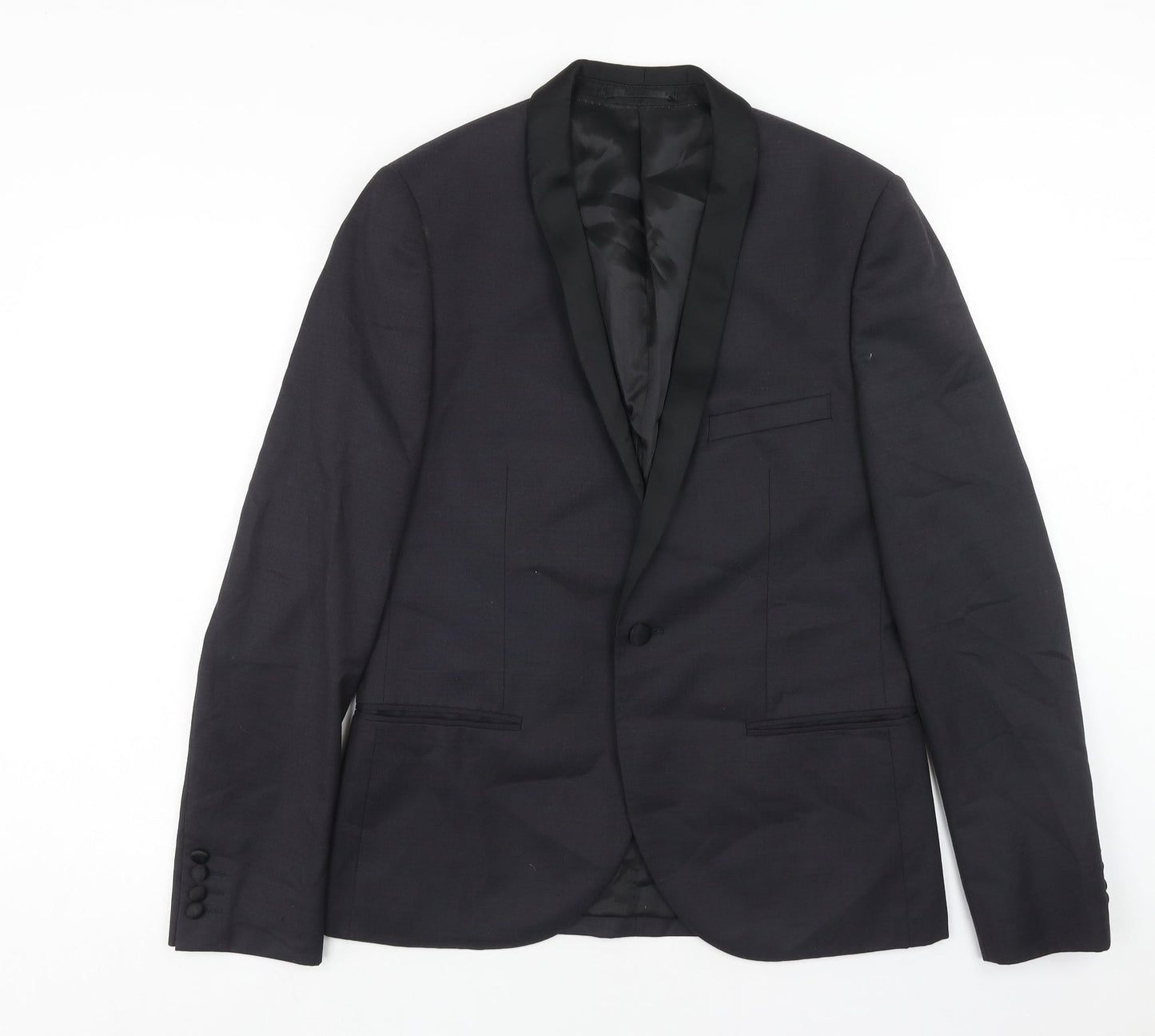 Mens UK Size 40 Topman Regular Blue Suit Jacket