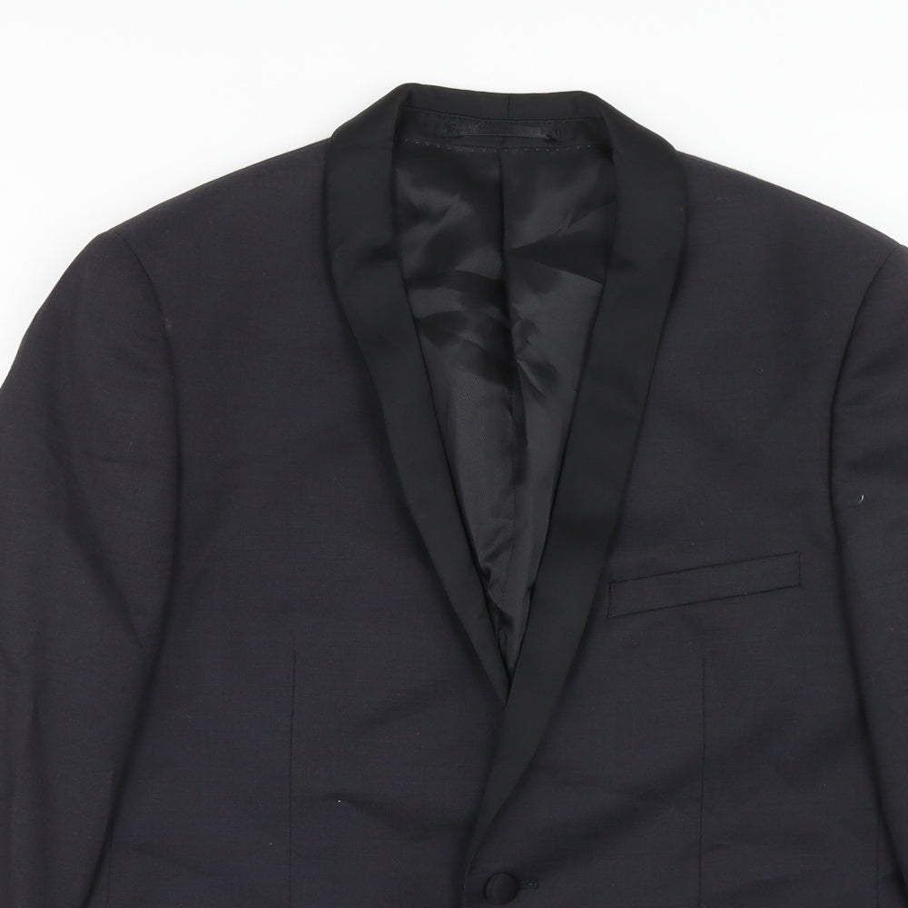 Mens UK Size 40 Topman Regular Blue Suit Jacket