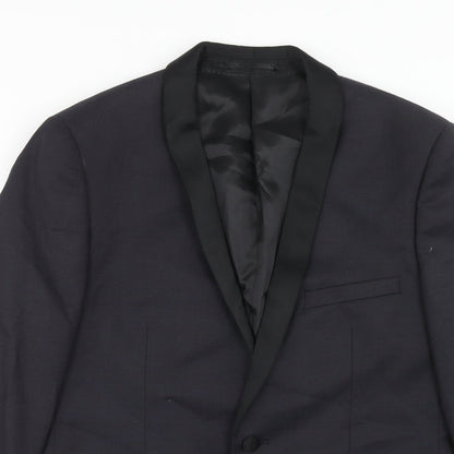 Mens UK Size 40 Topman Regular Blue Suit Jacket