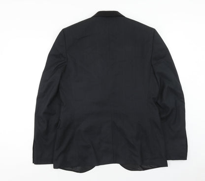 Mens UK Size 40 Topman Regular Black Suit Jacket