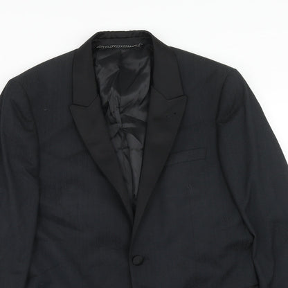 Mens UK Size 40 Topman Regular Black Suit Jacket