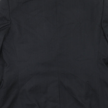 Mens UK Size 40 Topman Regular Black Suit Jacket