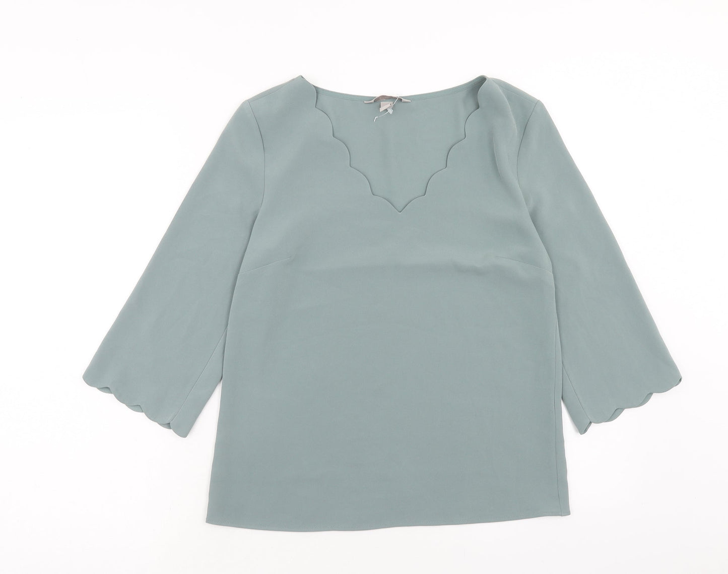 Womens UK Size 8 H&M Blue Basic Blouse