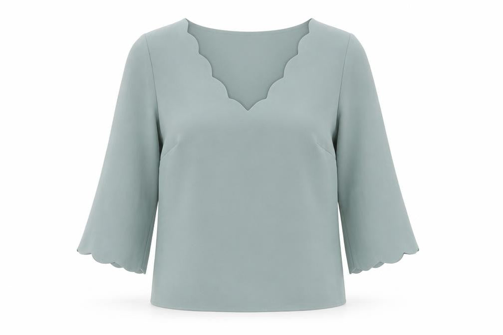 Womens UK Size 8 H&M Blue Basic Blouse
