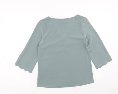 Womens UK Size 8 H&M Blue Basic Blouse