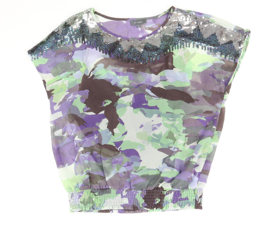 Womens UK Size 12 Et Vous Multicoloured Basic Blouse