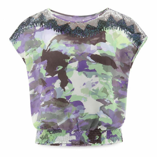Womens UK Size 12 Et Vous Multicoloured Basic Blouse