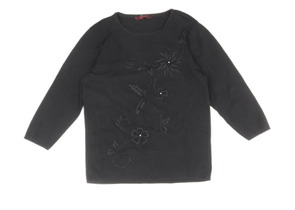 Womens UK Size S After Dark Black Pullover Jumper