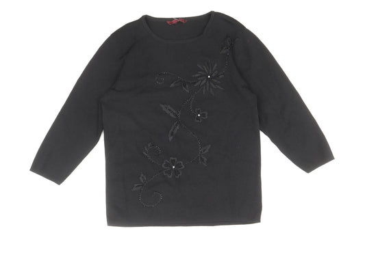 Womens UK Size S After Dark Black Pullover Jumper