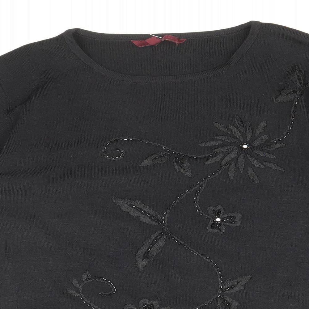 Womens UK Size S After Dark Black Pullover Jumper