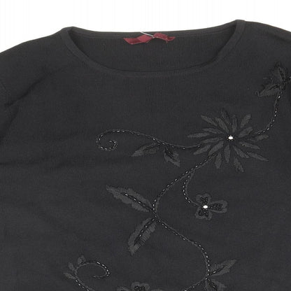 Womens UK Size S After Dark Black Pullover Jumper