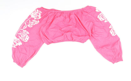Womens UK Size 12 Marks and Spencer Pink Cropped Tank