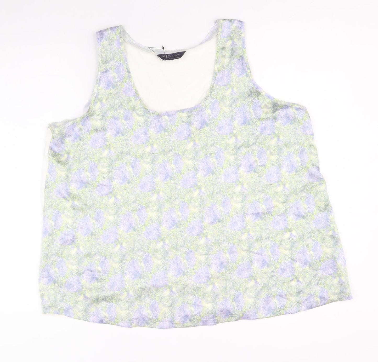 Womens UK Size 16 Marks and Spencer White Basic Tank