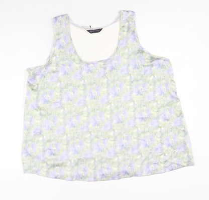 Womens UK Size 16 Marks and Spencer White Basic Tank