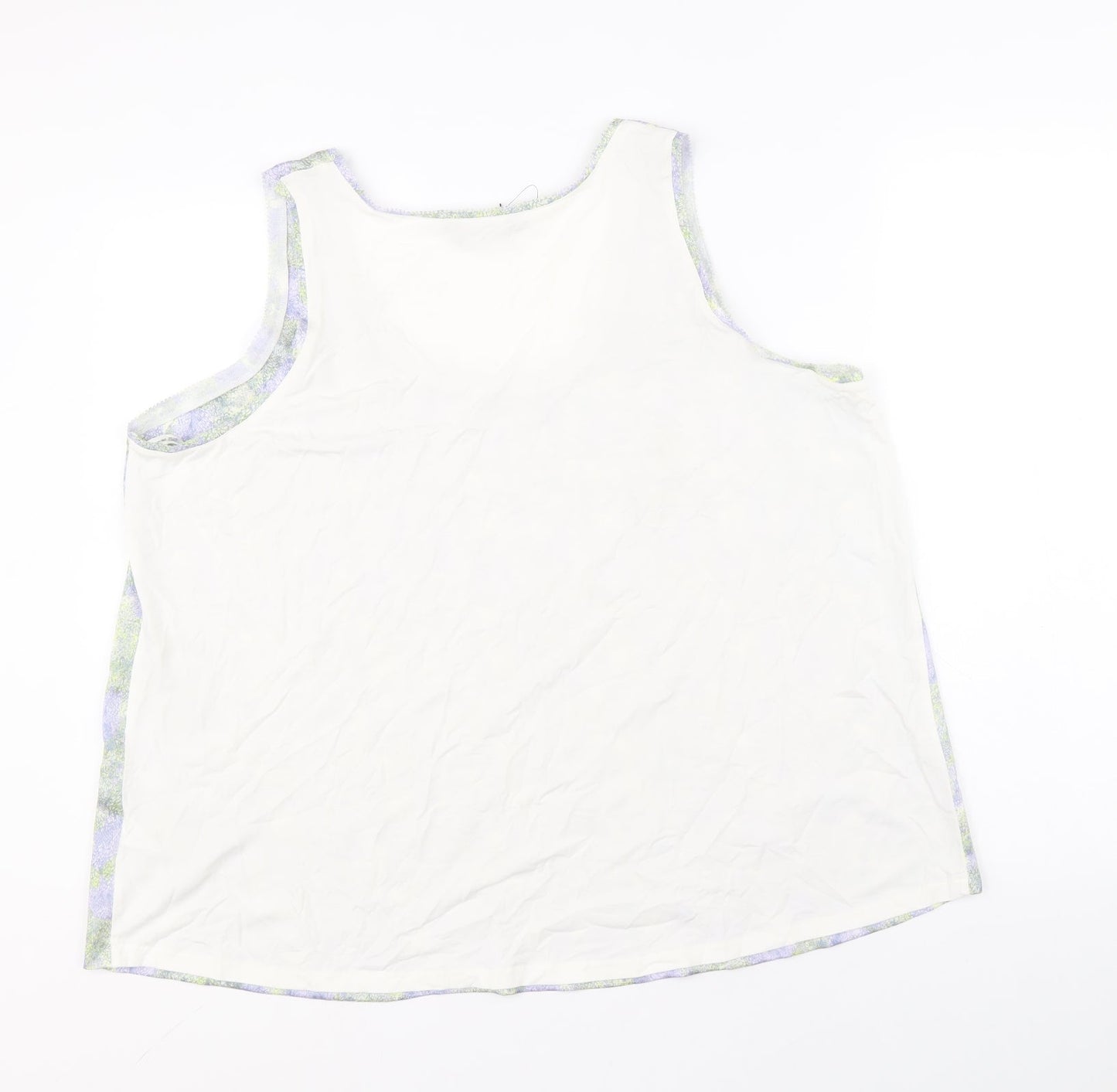 Womens UK Size 16 Marks and Spencer White Basic Tank