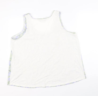 Womens UK Size 16 Marks and Spencer White Basic Tank