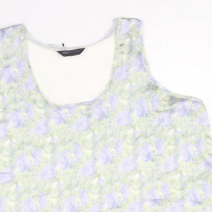 Womens UK Size 16 Marks and Spencer White Basic Tank