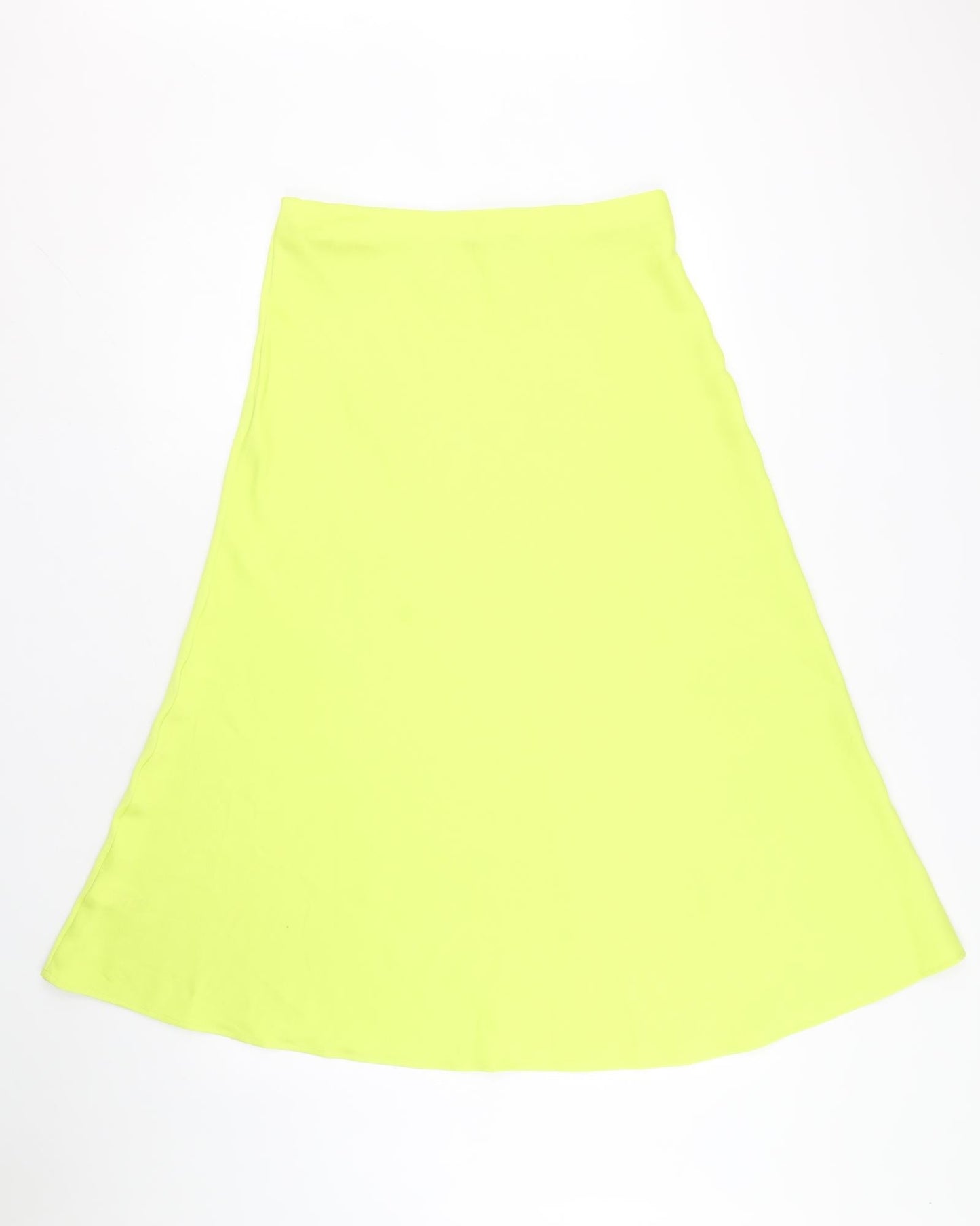 Marks and Spencer Womens Green Polyester Flare Skirt Size 10