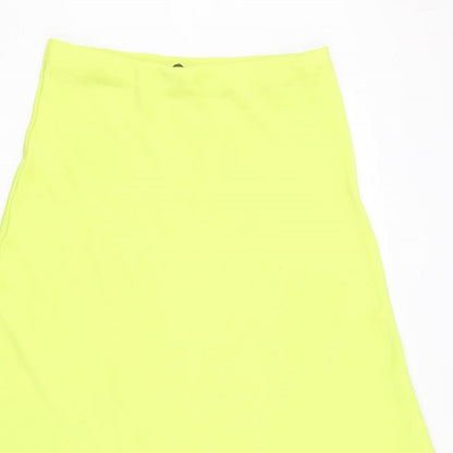 Marks and Spencer Womens Green Polyester Flare Skirt Size 10