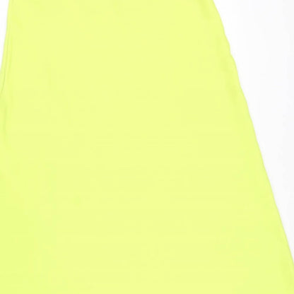 Marks and Spencer Womens Green Polyester Flare Skirt Size 10