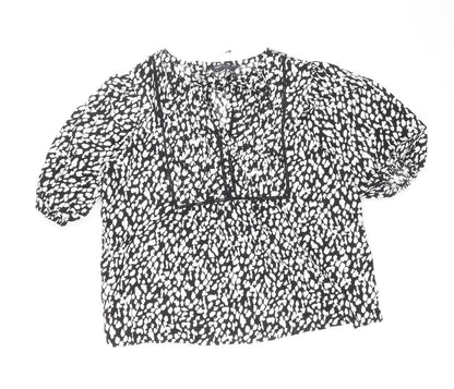 Womens UK Size 10 Marks and Spencer Black Basic T-Shirt