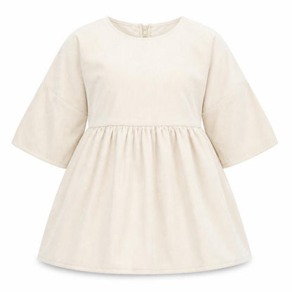 Missguided Womens Beige Polyester A-Line Size 4 Boat Neck Zip