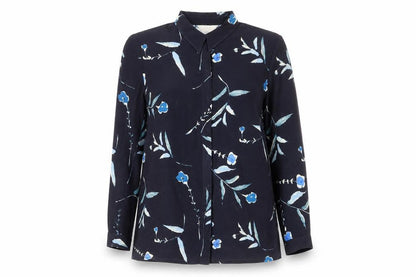 Womens UK Size 20 ELVI Blue Basic Button-Up