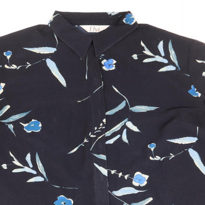 Womens UK Size 20 ELVI Blue Basic Button-Up