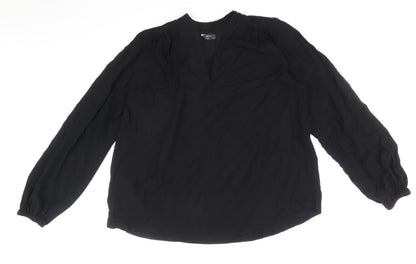 Womens UK Size 8 Marks and Spencer Black Basic Blouse