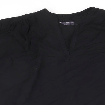 Womens UK Size 8 Marks and Spencer Black Basic Blouse