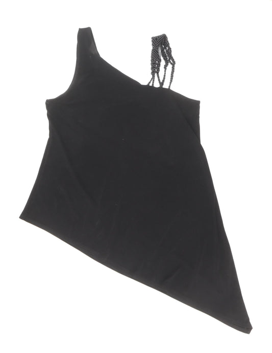Womens UK Size 10 Debenhams Black Basic Tank