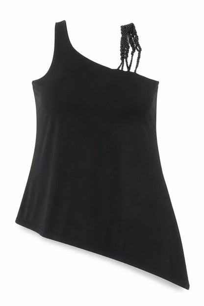 Womens UK Size 10 Debenhams Black Basic Tank