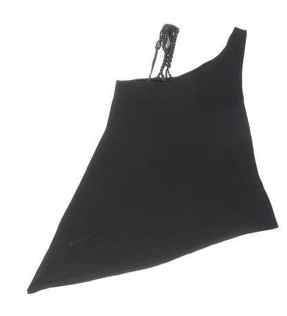 Womens UK Size 10 Debenhams Black Basic Tank