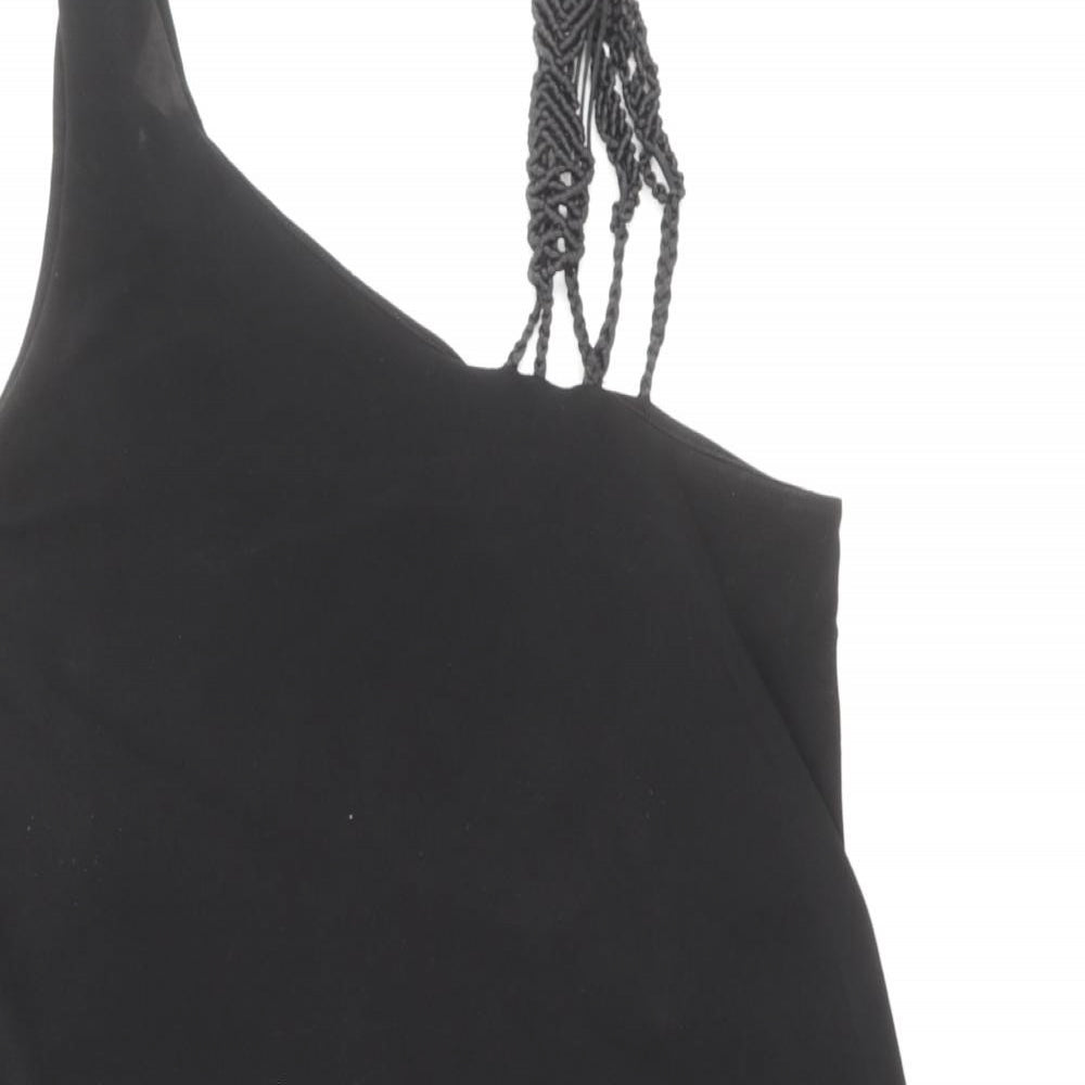 Womens UK Size 10 Debenhams Black Basic Tank