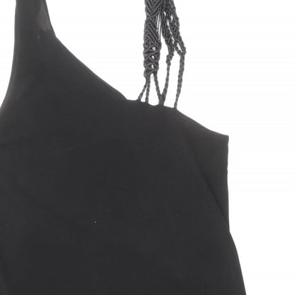 Womens UK Size 10 Debenhams Black Basic Tank