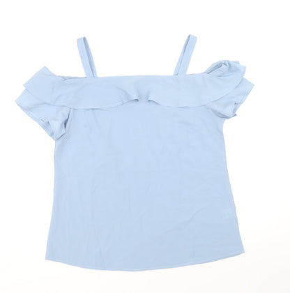 Womens UK Size 12 Studio Blue Basic Blouse