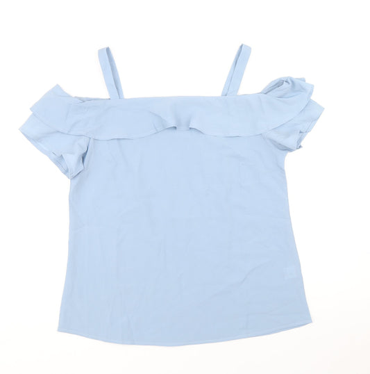 Womens UK Size 12 Studio Blue Basic Blouse