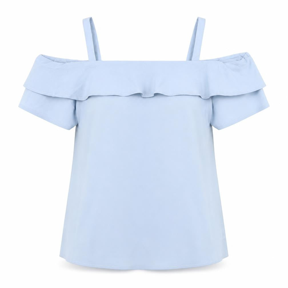 Womens UK Size 12 Studio Blue Basic Blouse