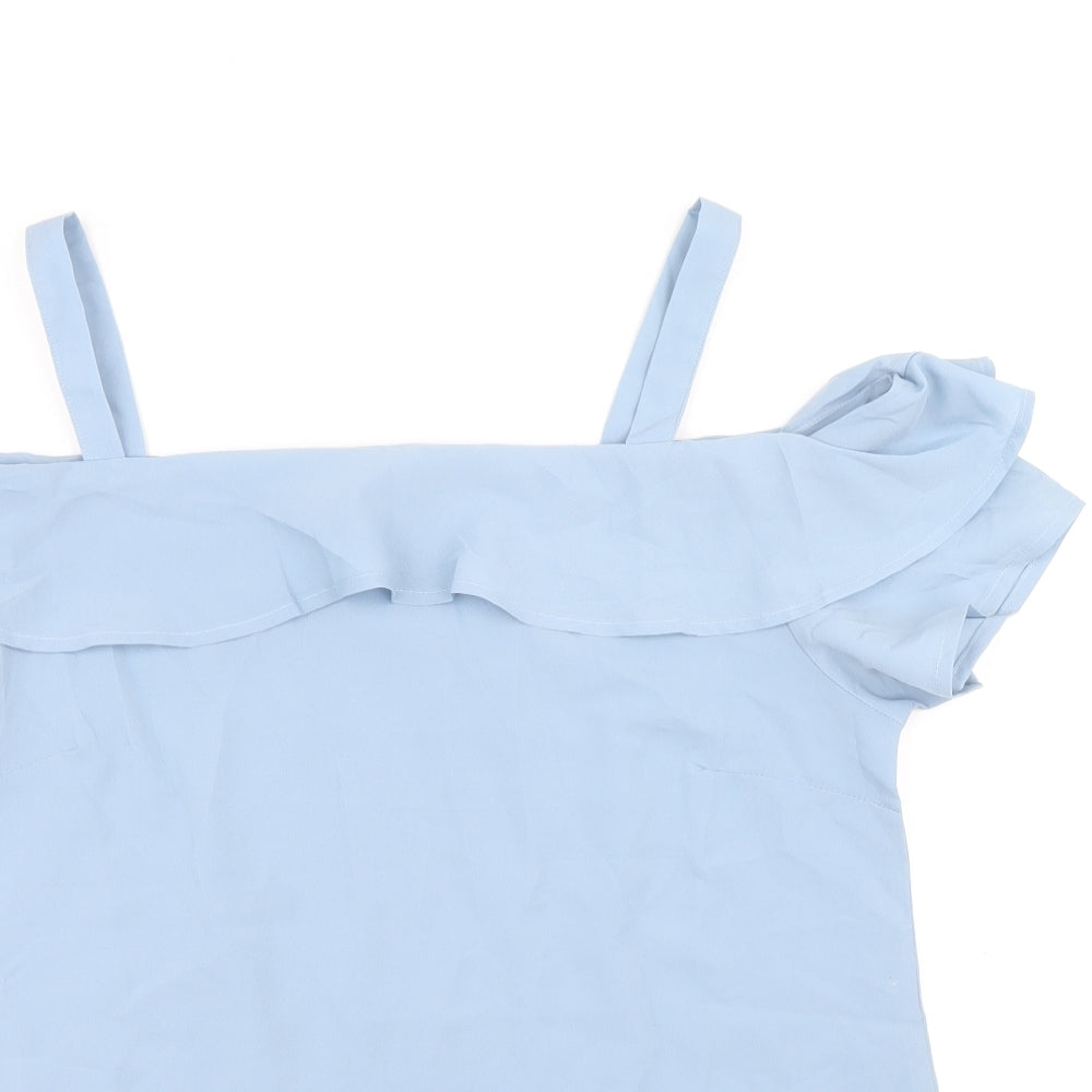 Womens UK Size 12 Studio Blue Basic Blouse