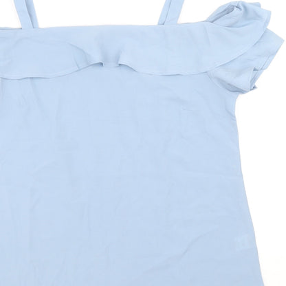 Womens UK Size 12 Studio Blue Basic Blouse