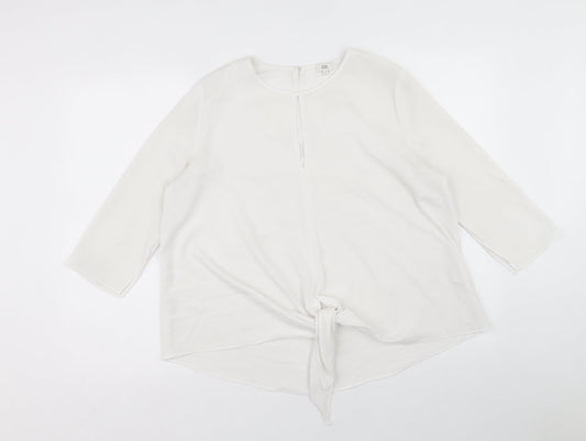 Womens UK Size 8 River Island White Basic Blouse