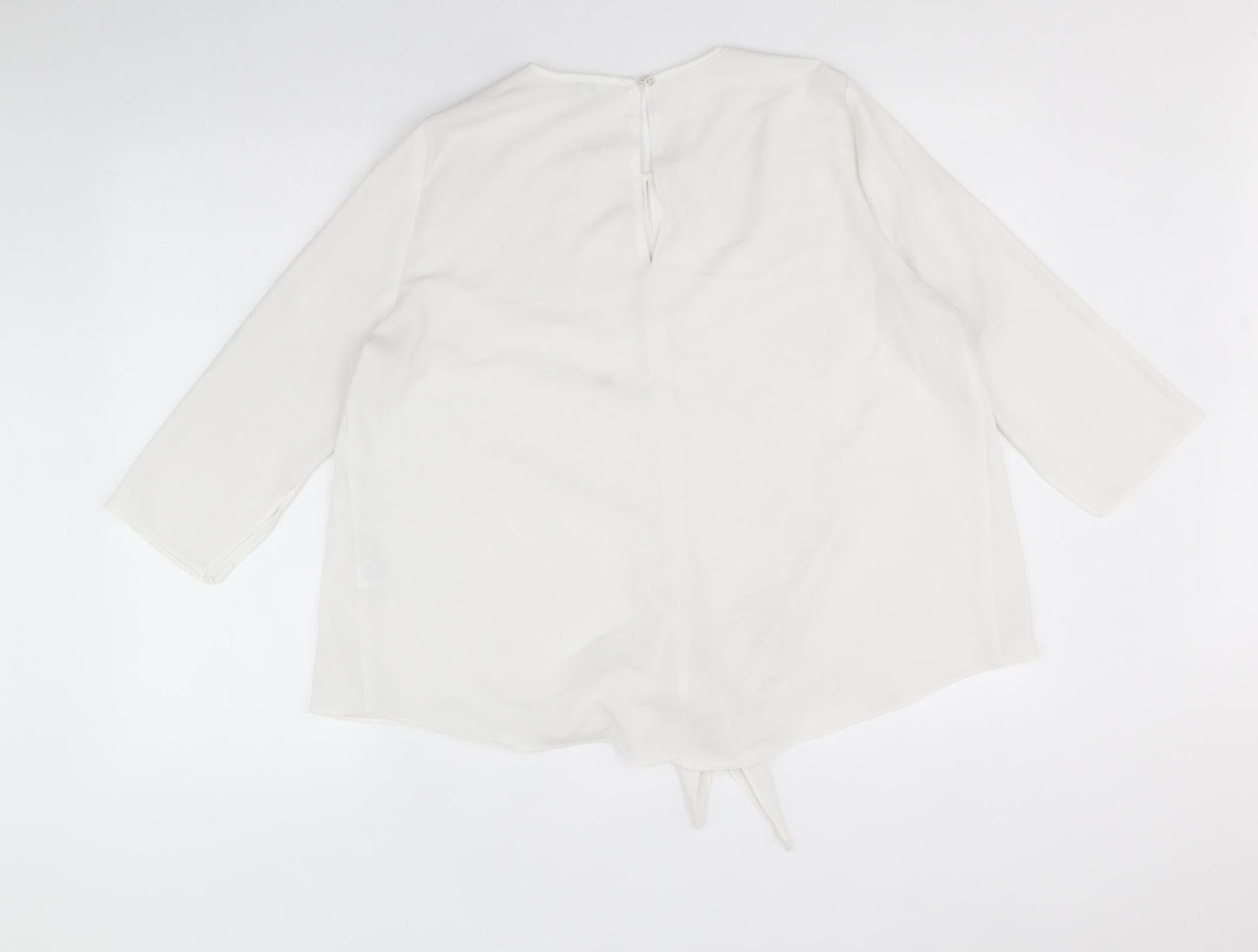 Womens UK Size 8 River Island White Basic Blouse