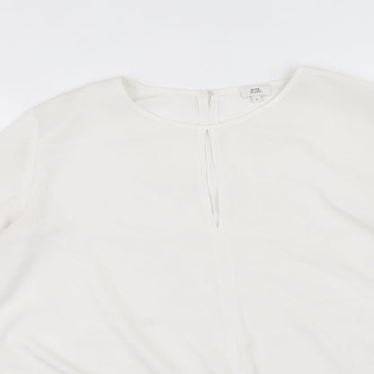 Womens UK Size 8 River Island White Basic Blouse