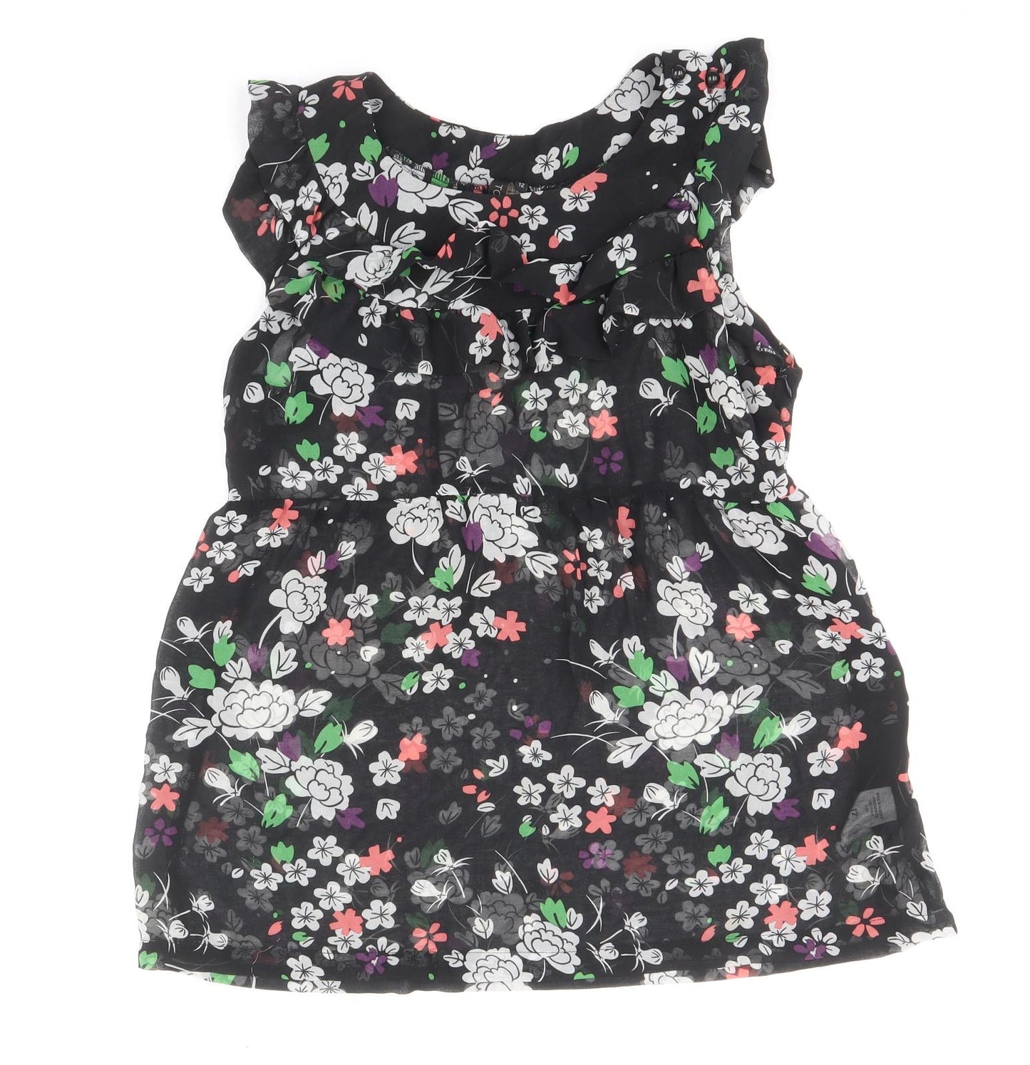 Womens UK Size 12 Topshop Black Basic Blouse