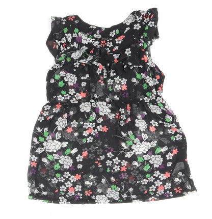 Womens UK Size 12 Topshop Black Basic Blouse