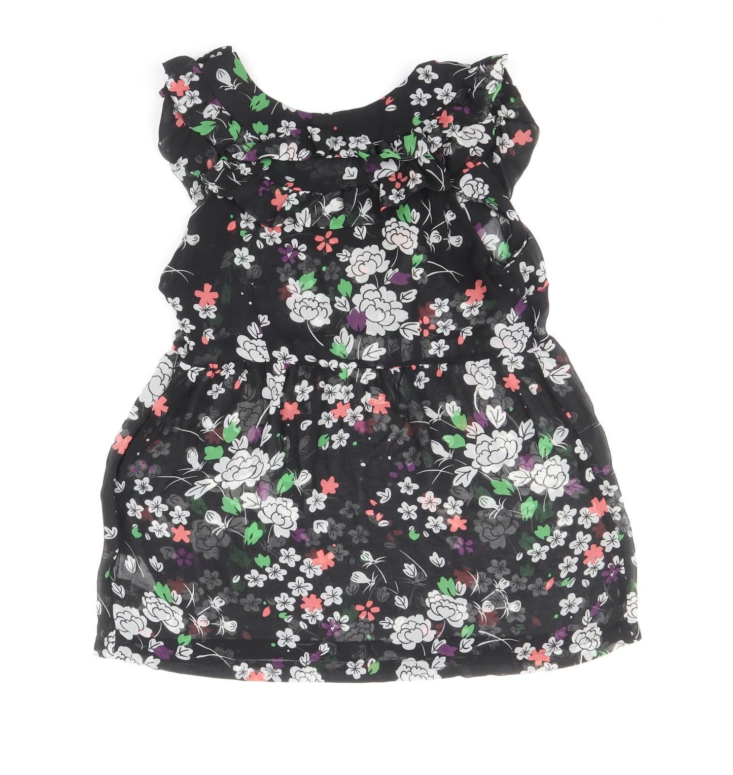 Womens UK Size 12 Topshop Black Basic Blouse