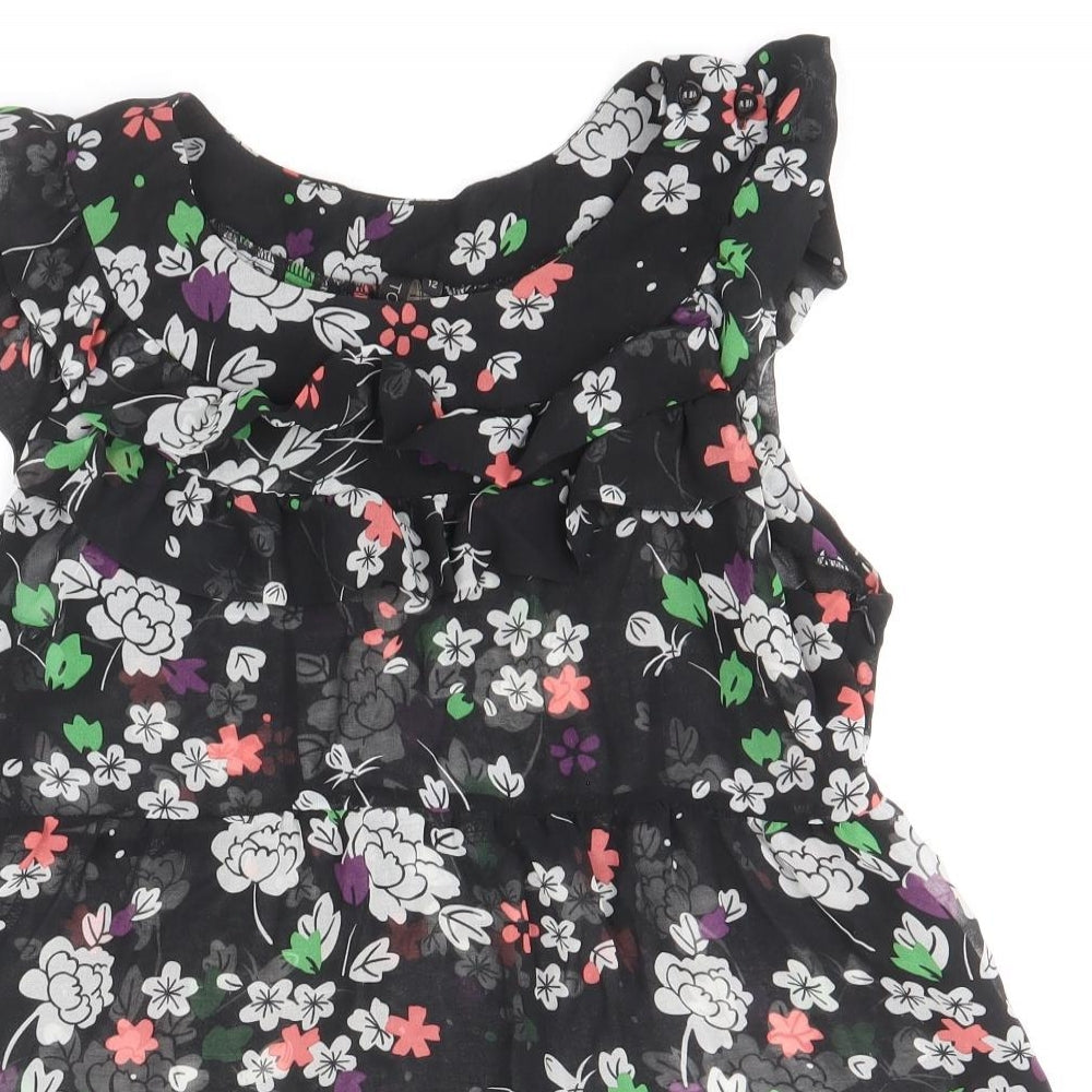 Womens UK Size 12 Topshop Black Basic Blouse